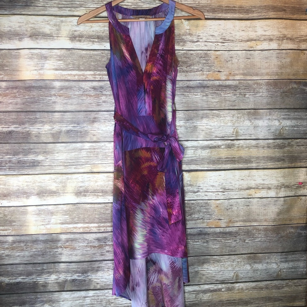 Presley skye 100% silk tie dye high low dress XS - Picture 1 of 8